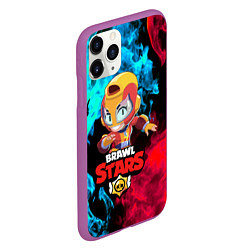 Чехол iPhone 11 Pro матовый BRAWL STARS MAX, цвет: 3D-фиолетовый — фото 2