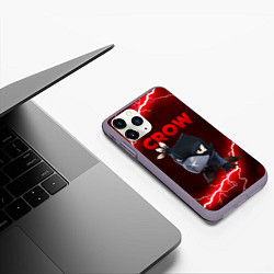 Чехол iPhone 11 Pro матовый BRAWL STARS CROW, цвет: 3D-серый — фото 2