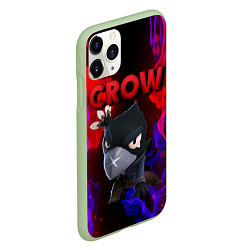 Чехол iPhone 11 Pro матовый Brawl Stars CROW, цвет: 3D-салатовый — фото 2