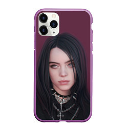 Чехол iPhone 11 Pro матовый BILLIE EILISH, цвет: 3D-фиолетовый