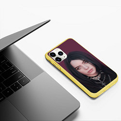 Чехол iPhone 11 Pro матовый BILLIE EILISH, цвет: 3D-желтый — фото 2