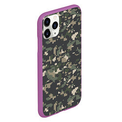 Чехол iPhone 11 Pro матовый Пиксельный камуфляж, цвет: 3D-фиолетовый — фото 2