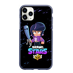 Чехол iPhone 11 Pro матовый BRAWL STARS BIBI, цвет: 3D-серый