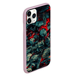 Чехол iPhone 11 Pro матовый Уголь, цвет: 3D-розовый — фото 2