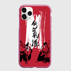 Чехол iPhone 11 Pro матовый Айкидо, цвет: 3D-малиновый