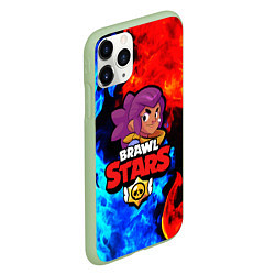 Чехол iPhone 11 Pro матовый BRAWL STARS SHELLY, цвет: 3D-салатовый — фото 2