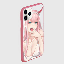 Чехол iPhone 11 Pro матовый Ahegao, цвет: 3D-малиновый — фото 2