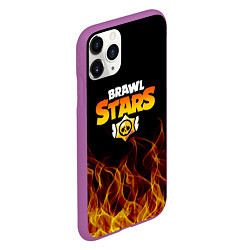 Чехол iPhone 11 Pro матовый BRAWL STARS, цвет: 3D-фиолетовый — фото 2