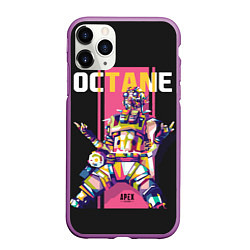 Чехол iPhone 11 Pro матовый Apex Legends Octane, цвет: 3D-фиолетовый