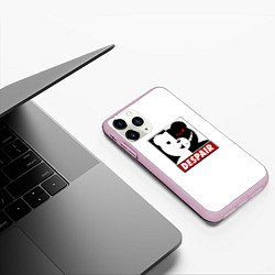 Чехол iPhone 11 Pro матовый Monokuma, цвет: 3D-розовый — фото 2