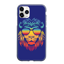 Чехол iPhone 11 Pro матовый LION2, цвет: 3D-серый