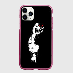 Чехол iPhone 11 Pro матовый MONOKUMA, цвет: 3D-малиновый