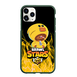 Чехол iPhone 11 Pro матовый BRAWL STARS SALLY LEON, цвет: 3D-темно-зеленый