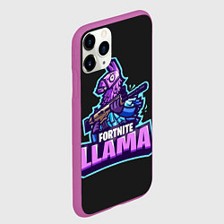 Чехол iPhone 11 Pro матовый Fortnite LLAMA, цвет: 3D-фиолетовый — фото 2
