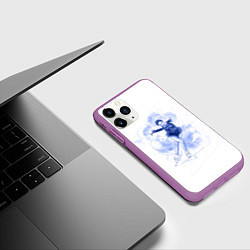 Чехол iPhone 11 Pro матовый Фигурное катание, цвет: 3D-фиолетовый — фото 2
