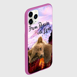 Чехол iPhone 11 Pro матовый Из России с любовью, цвет: 3D-фиолетовый — фото 2
