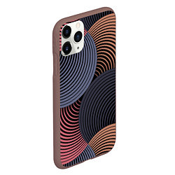Чехол iPhone 11 Pro матовый Абстрактный узор, цвет: 3D-коричневый — фото 2