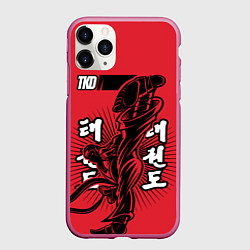 Чехол iPhone 11 Pro матовый TKD, цвет: 3D-малиновый