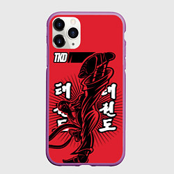 Чехол iPhone 11 Pro матовый TKD, цвет: 3D-фиолетовый