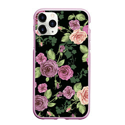 Чехол iPhone 11 Pro матовый Кусты роз