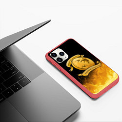 Чехол iPhone 11 Pro матовый Ведьмак, цвет: 3D-красный — фото 2