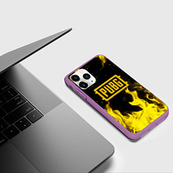 Чехол iPhone 11 Pro матовый PUBG, цвет: 3D-фиолетовый — фото 2