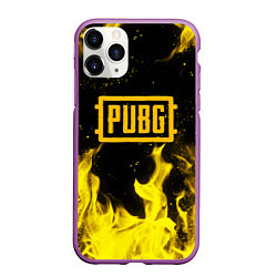 Чехол iPhone 11 Pro матовый PUBG, цвет: 3D-фиолетовый