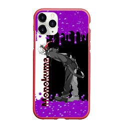 Чехол iPhone 11 Pro матовый Monokuma, цвет: 3D-красный