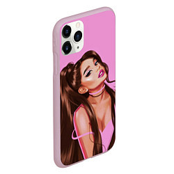 Чехол iPhone 11 Pro матовый Ariana Grande Ариана Гранде, цвет: 3D-розовый — фото 2