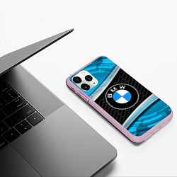 Чехол iPhone 11 Pro матовый BMW, цвет: 3D-розовый — фото 2