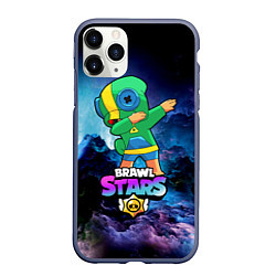 Чехол iPhone 11 Pro матовый Brawl Stars Leon, Dab, цвет: 3D-серый