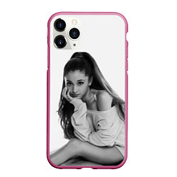 Чехол iPhone 11 Pro матовый Ariana Grande Ариана Гранде, цвет: 3D-малиновый
