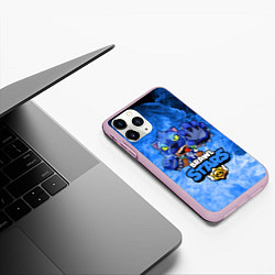 Чехол iPhone 11 Pro матовый Brawl Stars LEON, цвет: 3D-розовый — фото 2