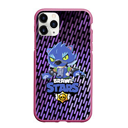 Чехол iPhone 11 Pro матовый BRAWL STARS LEON ОБОРОТЕНЬ, цвет: 3D-малиновый