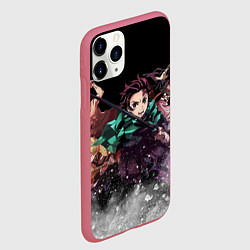 Чехол iPhone 11 Pro матовый KIMETSU NO YAIBA, цвет: 3D-малиновый — фото 2