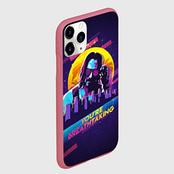 Чехол iPhone 11 Pro матовый You Are Breathtaking!, цвет: 3D-малиновый — фото 2
