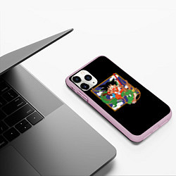 Чехол iPhone 11 Pro матовый Dragon Ball, цвет: 3D-розовый — фото 2