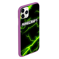 Чехол iPhone 11 Pro матовый MINECRAFT STORM, цвет: 3D-фиолетовый — фото 2