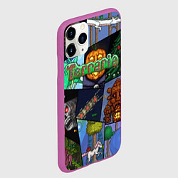 Чехол iPhone 11 Pro матовый Terraria, цвет: 3D-фиолетовый — фото 2