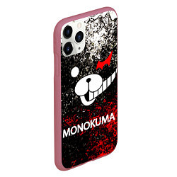 Чехол iPhone 11 Pro матовый MONOKUMA, цвет: 3D-малиновый — фото 2