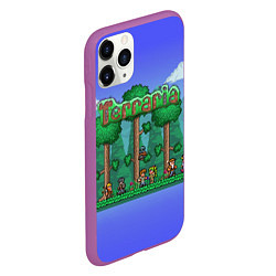 Чехол iPhone 11 Pro матовый Terraria, цвет: 3D-фиолетовый — фото 2