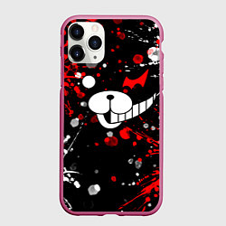 Чехол iPhone 11 Pro матовый MONOKUMA, цвет: 3D-малиновый