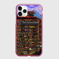 Чехол iPhone 11 Pro матовый TERRARIA, цвет: 3D-малиновый