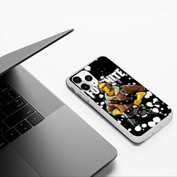 Чехол iPhone 11 Pro матовый Fortnite, цвет: 3D-белый — фото 2