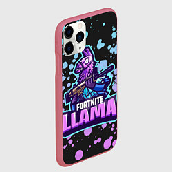 Чехол iPhone 11 Pro матовый Fortnite LLAMA, цвет: 3D-малиновый — фото 2