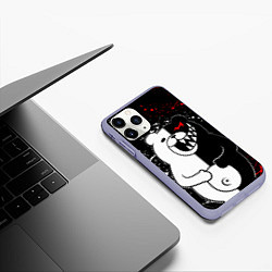 Чехол iPhone 11 Pro матовый MONOKUMA, цвет: 3D-светло-сиреневый — фото 2