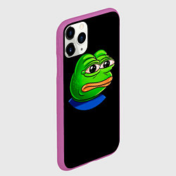 Чехол iPhone 11 Pro матовый Frog, цвет: 3D-фиолетовый — фото 2