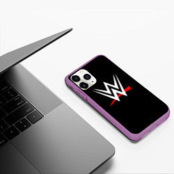 Чехол iPhone 11 Pro матовый WWE, цвет: 3D-фиолетовый — фото 2