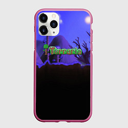 Чехол iPhone 11 Pro матовый TERRARIA, цвет: 3D-малиновый