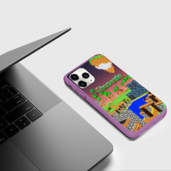 Чехол iPhone 11 Pro матовый Terraria, цвет: 3D-фиолетовый — фото 2